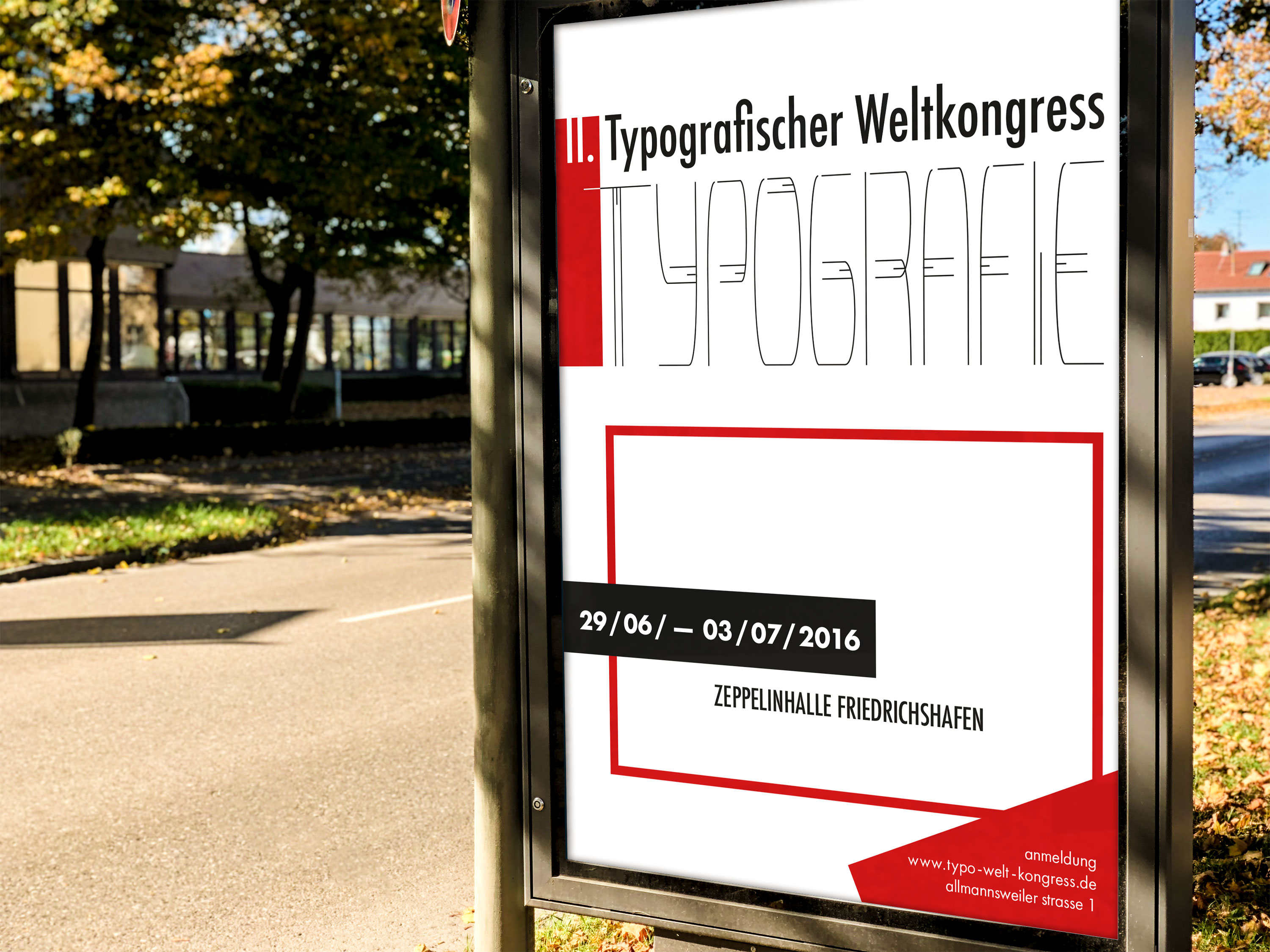 Plakat Typografischer Weltkongress als Studentenarbeit