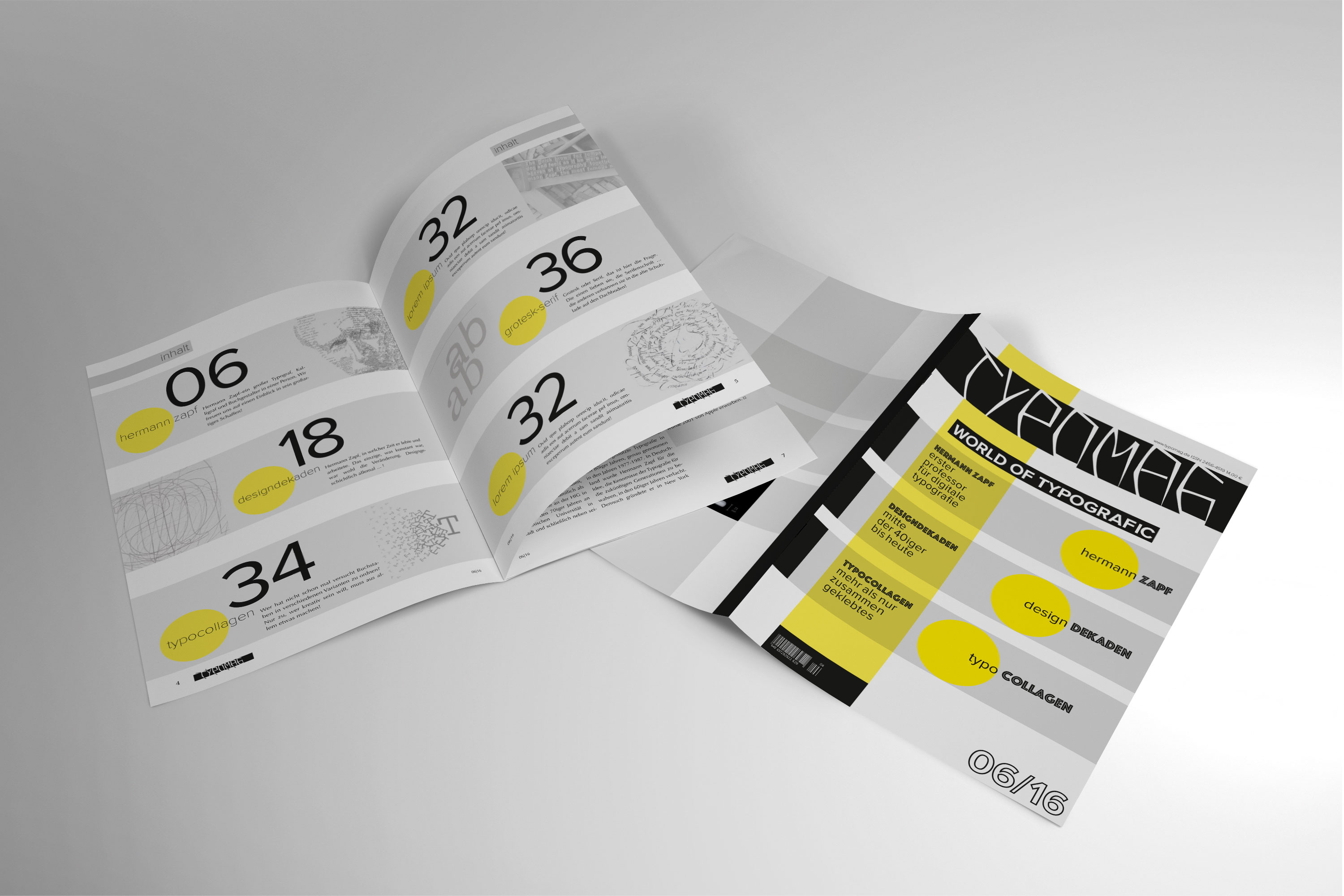 Gestaltung und Satz Fachmagazin für Typografie